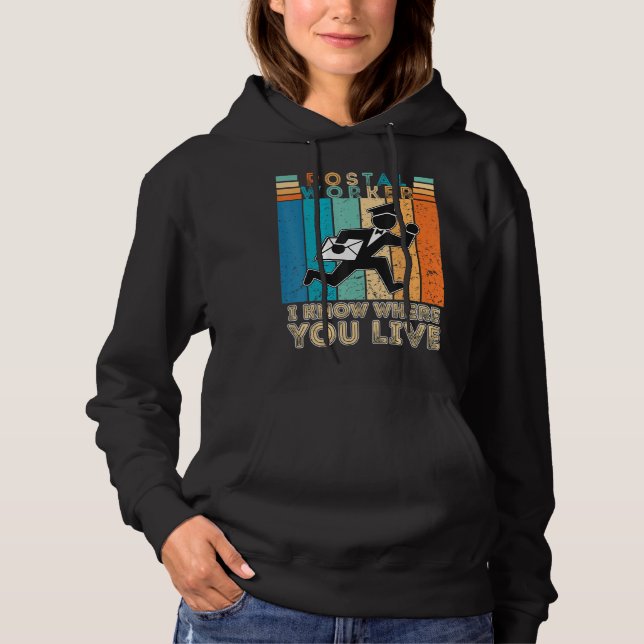Postarbeiter Funny Carrier Mailman Post Da Hoodie (Vorderseite)
