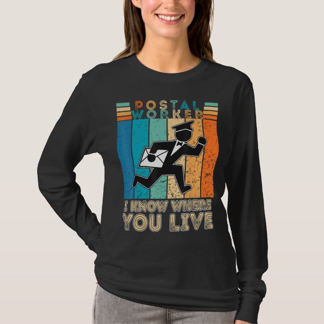 Postarbeiter Funny Carrier Mailman Post Da T-Shirt (Vorderseite)