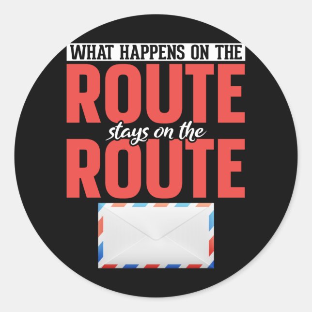 Postarbeiter Funny Mail Carrier Runder Aufkleber (Vorderseite)