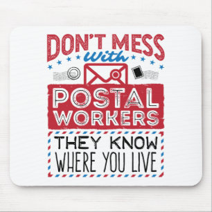 Postarbeiter Funny wissen, wo Sie leben Mousepad