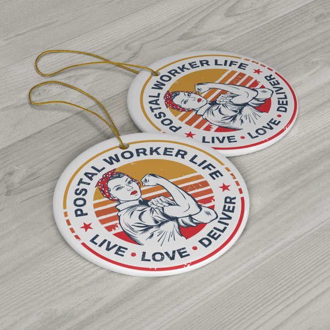 Postarbeiter Life Gag Post Office Coworker Keramik Ornament (Von Creator hochgeladen)