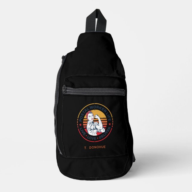Postarbeiter Life Gag Post Office Mitarbeiter Cust Crossbody Bag (Vorderseite)