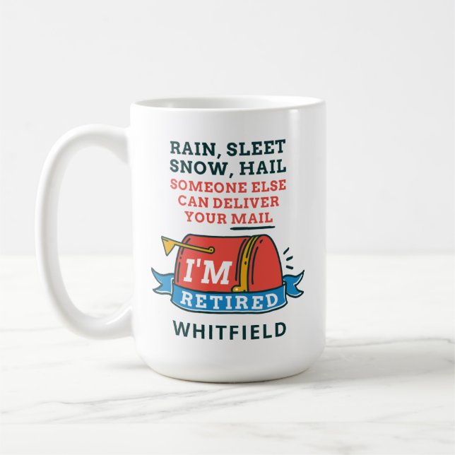 Postarbeiter Mailman Retirement Custom Kaffeetasse (Links)