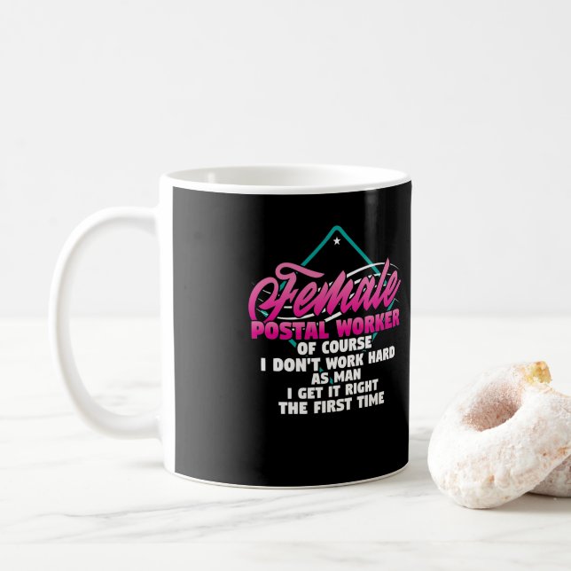 Postarbeiterin: E-Mail Lady Carrier Kaffeetasse (Mit Donut)