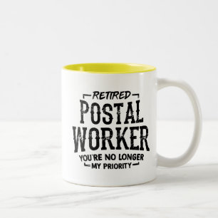 Postarbeiterruhestand Keepake Mailman Funny Zweifarbige Tasse