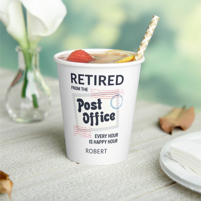 Postarbeiterruhestand Mailman Funny Pappbecher (In Situ)