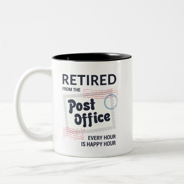 Postarbeiterruhestand Mailman Funny Zweifarbige Tasse (Links)