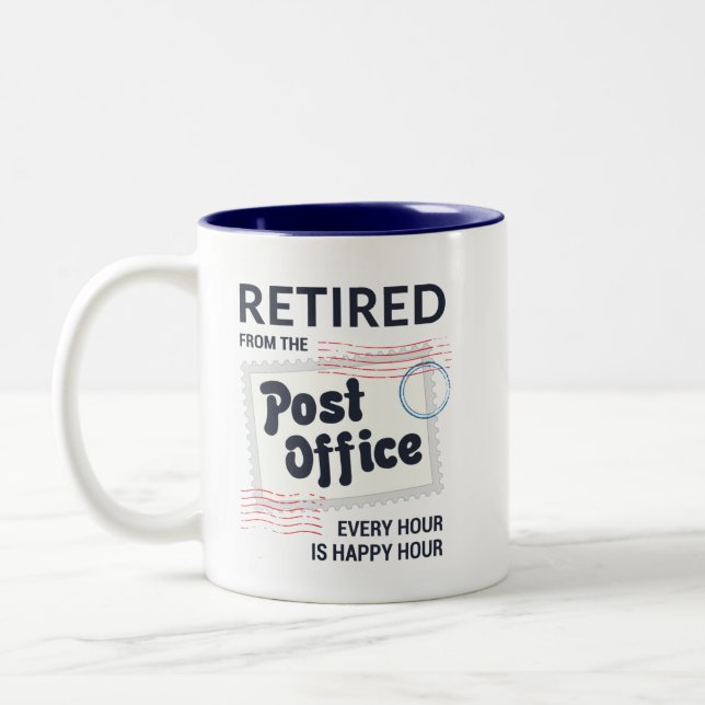 Postarbeiterruhestand Mailman Funny Zweifarbige Tasse (Links)