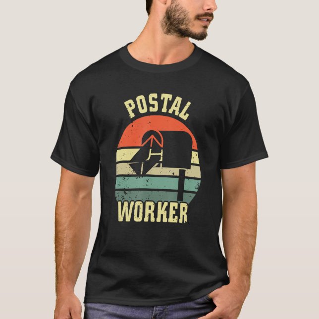 Postbefördererin Lady Retro Design Mailm T-Shirt (Vorderseite)