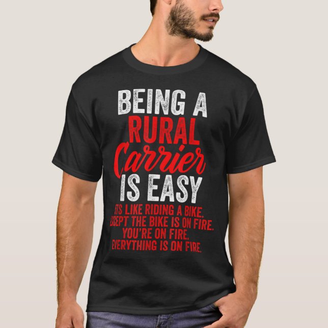 Postbote für Postsendungen für ländliche Spediteur T-Shirt (Vorderseite)
