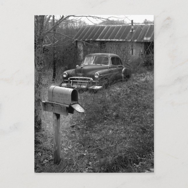 Postboxwagen Postkarte (Vorderseite)