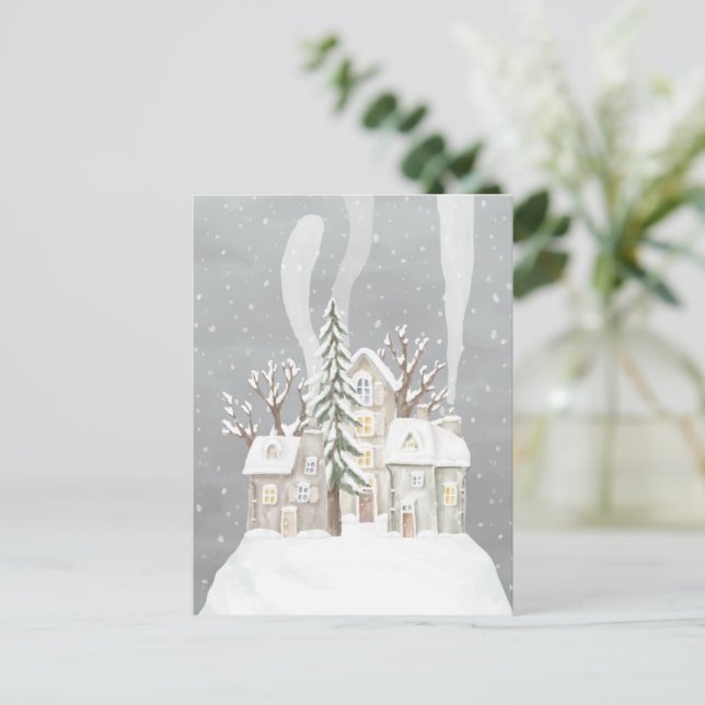 Postcard (10,8 x 14,2 cm) - Winter Scene Postkarte (Stehend Vorderseite)