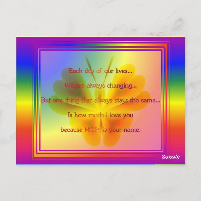 POSTCARD 14.05.03.07.01.MÜTTERTAG POSTKARTE (Rückseite)