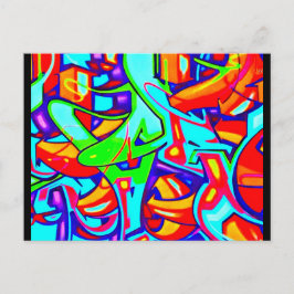 Postcard-Abstrakt/Misc-Graffiti Gallery 107 Postkarte