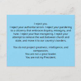 Postcard an Präsident Trump Postkarte