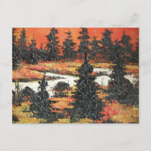 Postcard Ann Hayes Malerei Baum Delight Postkarte