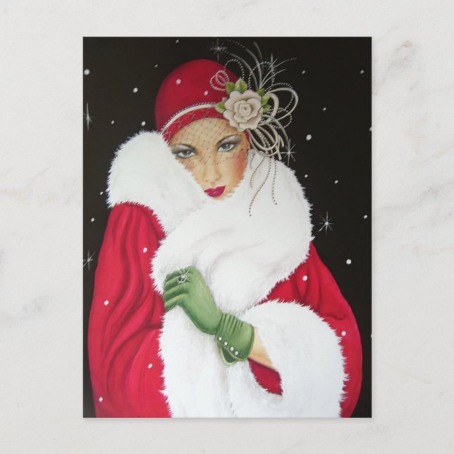 Postcard - Art Deco 1930 Weihnachtsgrüße Postkarte (Vorderseite)