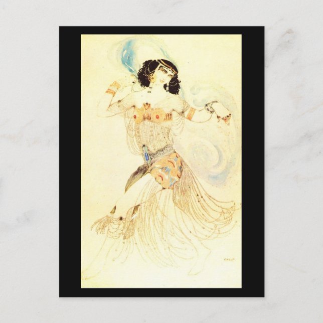 Postcard-Art der Mode-Bakst 25 Postkarte (Vorderseite)