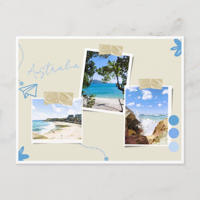 Postcard Australia Beaches Feiertagspostkarte (Vorderseite)