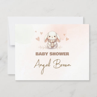 Postcard Baby Shower Bunny Postkarte