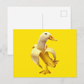 Postcard Banana Duck Meme Postkarte