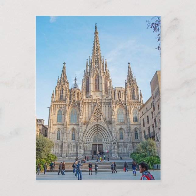 Postcard Barcelona Kathedrale, Spanien Postkarte (Vorderseite)