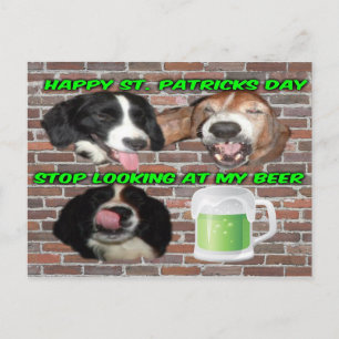 Postcard Basset Hound halten an meinem Bier fest Postkarte