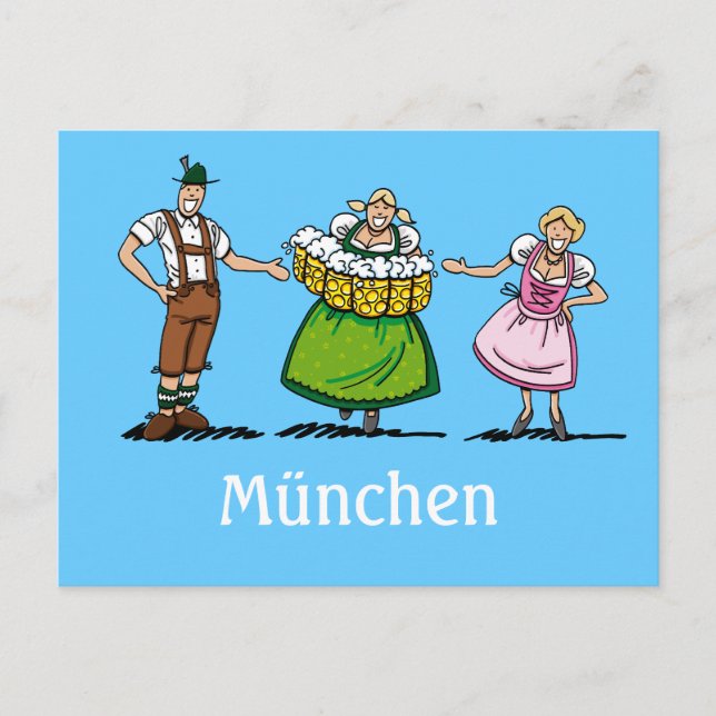 Postcard BEER FESTIVAL München Beer Kellnerin Postkarte (Vorderseite)