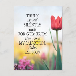 Postcard-Bible Memory Verse Card für Psalm 62:1 Postkarte