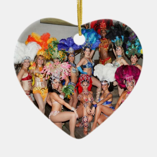 postcard brazil vegas zeigen Mädchen Tänzer Zwei-T Keramik Ornament (Vorne)