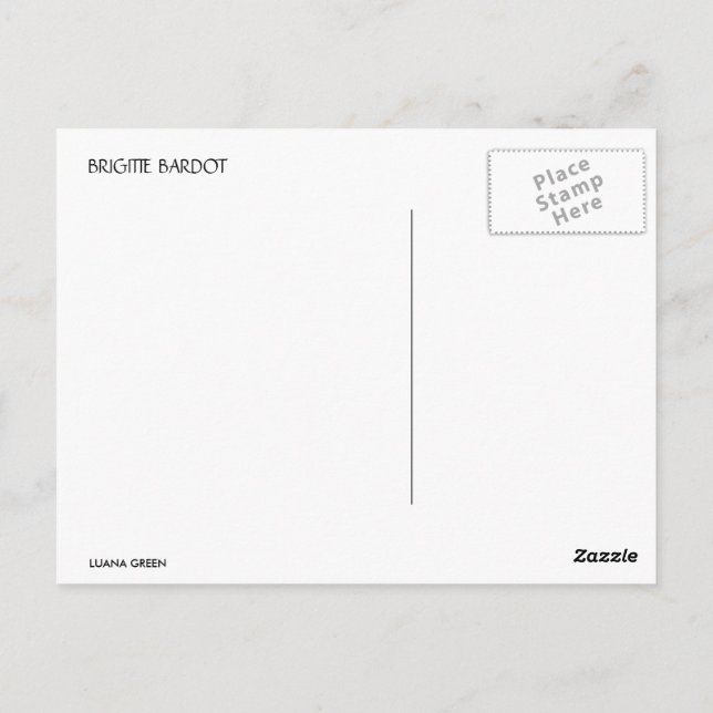 POSTCARD BRIGITTE BARDOT 2 POSTKARTE (Rückseite)