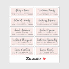 Postcard Calligraphy Wedding Guest Address Labels