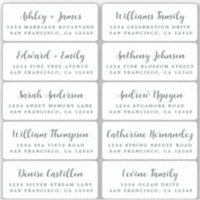 Postcard Calligraphy Wedding Guest Address Labels