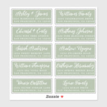 Postcard Calligraphy Wedding Guest Address Labels