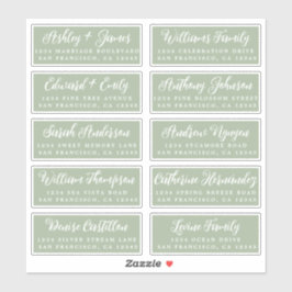 Postcard Calligraphy Wedding Guest Address Labels