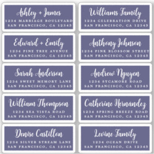Postcard Calligraphy Wedding Guest Address Labels