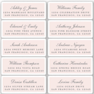 Postcard Calligraphy Wedding Guest Address Labels