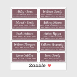 Postcard Calligraphy Wedding Guest Address Labels