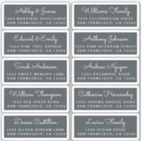 Postcard Calligraphy Wedding Guest Address Labels