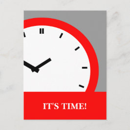 Postcard Clock Face Time Appointment Reminder Postkarte