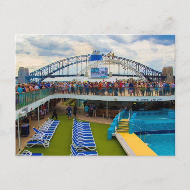 Postcard Cruise Ship in Sydney, Australien Postkarte (Vorderseite)
