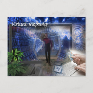 Postcard des virtuellen Shoppers Postkarte