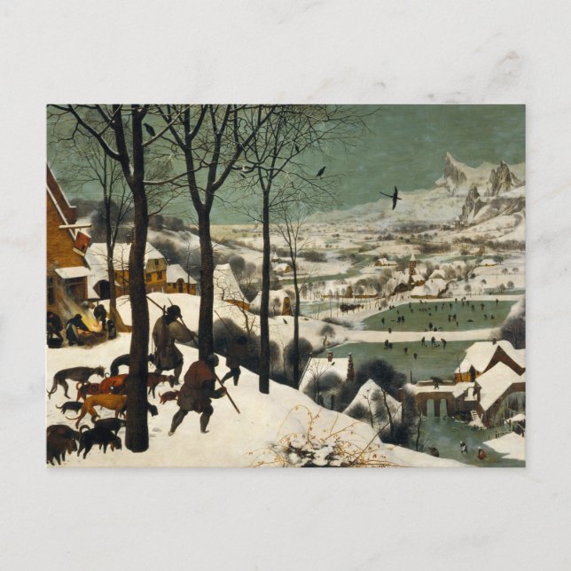 Postcard Die Jäger im Schneeleiter Bruegel Postkarte (Vorderseite)