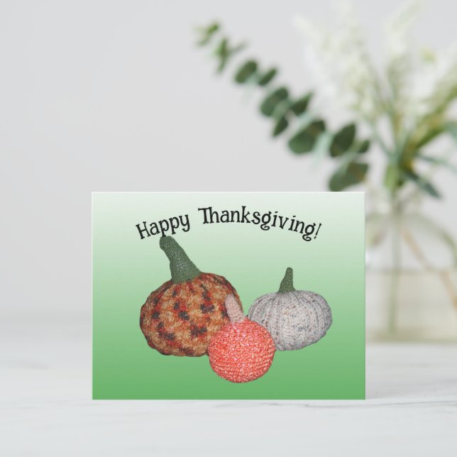 Postcard - Drei Pumpkins Postkarte (Stehend Vorderseite)