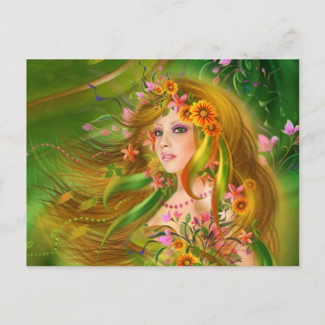 Postcard Fairy Summer Postkarte (Vorderseite)