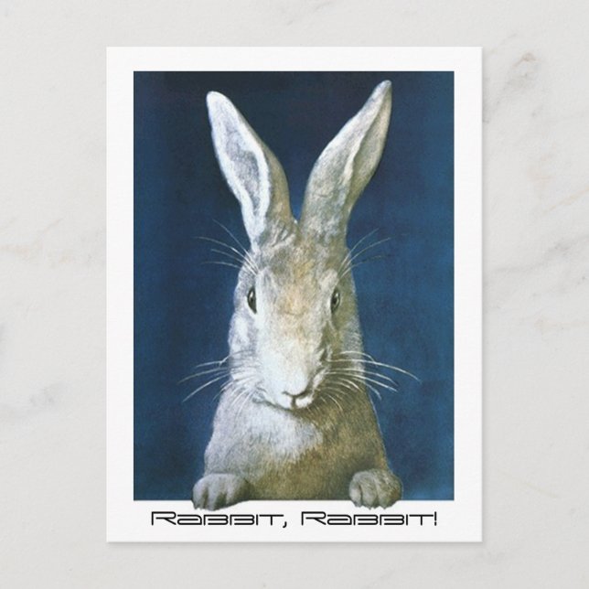 Postcard Familie Speicher Glück Sprichwort Rabbit, Postkarte (Vorderseite)