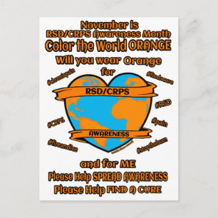 POSTCARD...Farbe der Welt Orange...RSD/CRPS Postkarte
