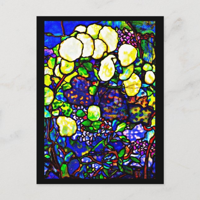 Postcard-festgehaltenes Glass-Louis Tiffany 14 Postkarte (Vorderseite)