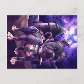 Postcard Franky The Pitbull Frankenstein Postkarte