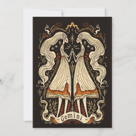 Postcard - Gemini Celestial Zodiac Art Feiertagskarte